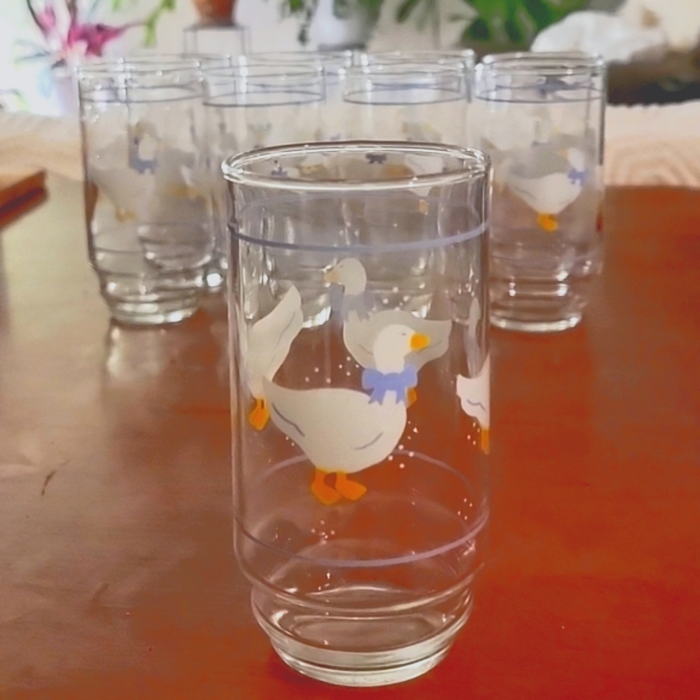 Libbey 1980 Vintage Duck drinking glasses